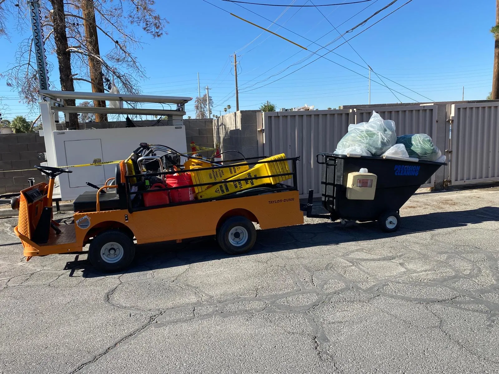Porter service cleaning a commercial space