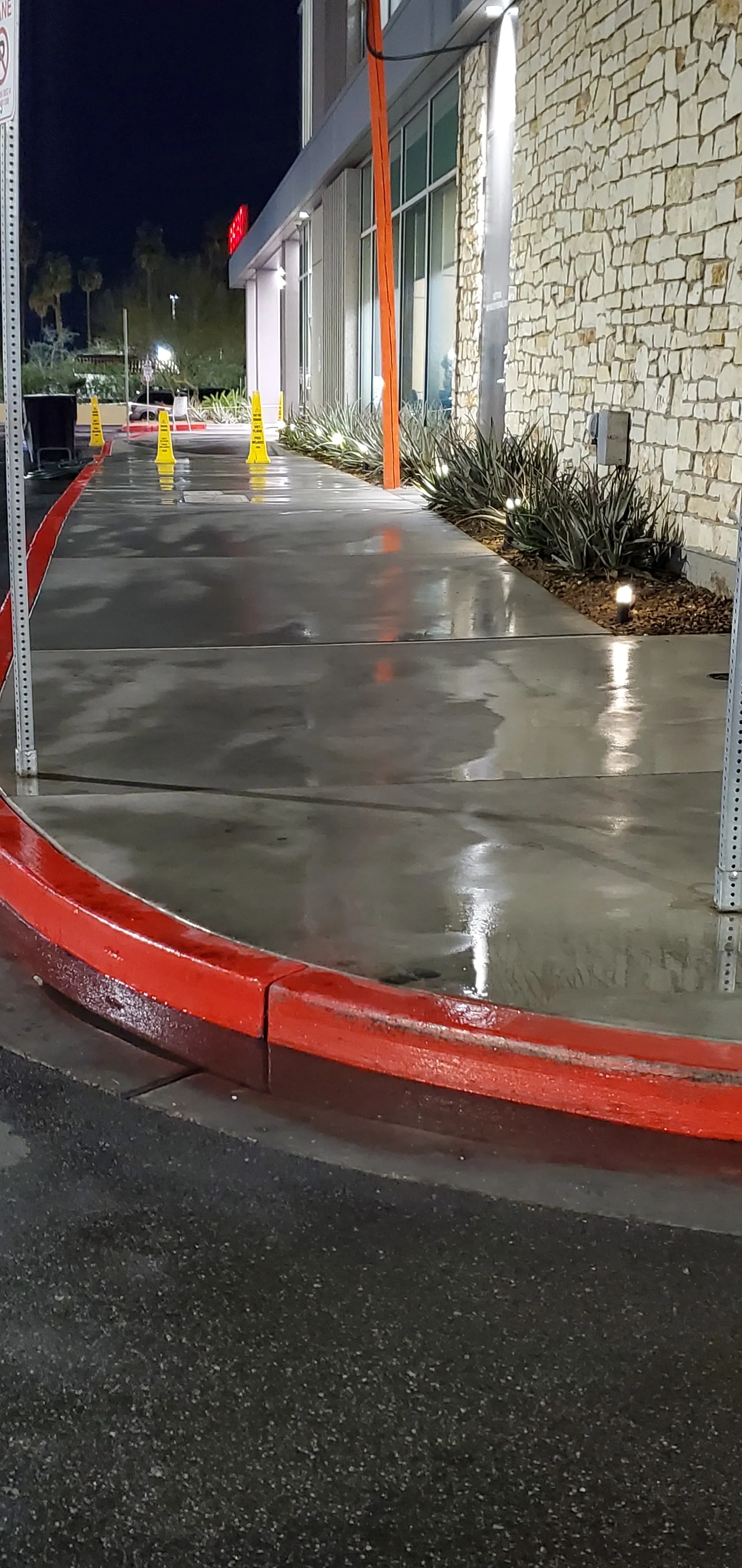 Pressure washed sidewalk results